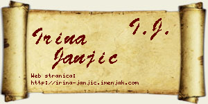 Irina Janjić vizit kartica